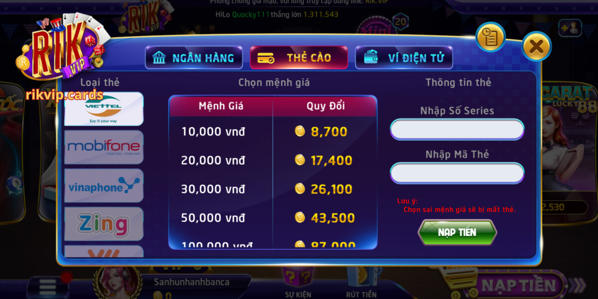 Giải đáp thắc mắc về trục trặc nạp tiền